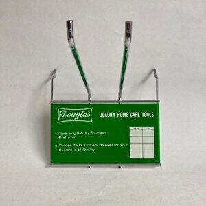 Vintage Douglas by Craftsman Advertising Tool Display Rack Holder Green Metal US